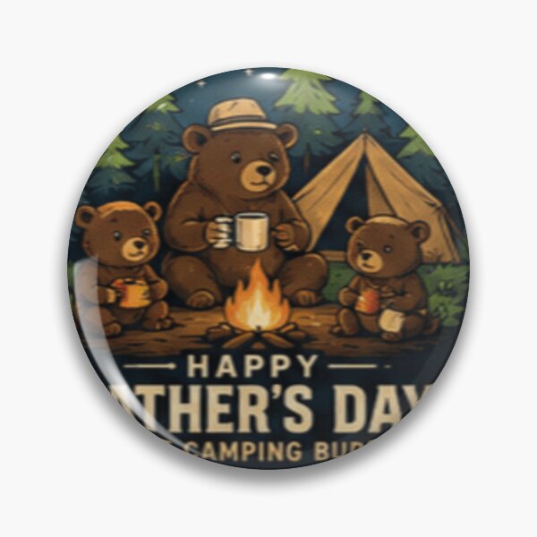 Item preview, Happy Father's Day Best Camping Buddy - Cute Bears Art designed and sold by GUINewAlex.