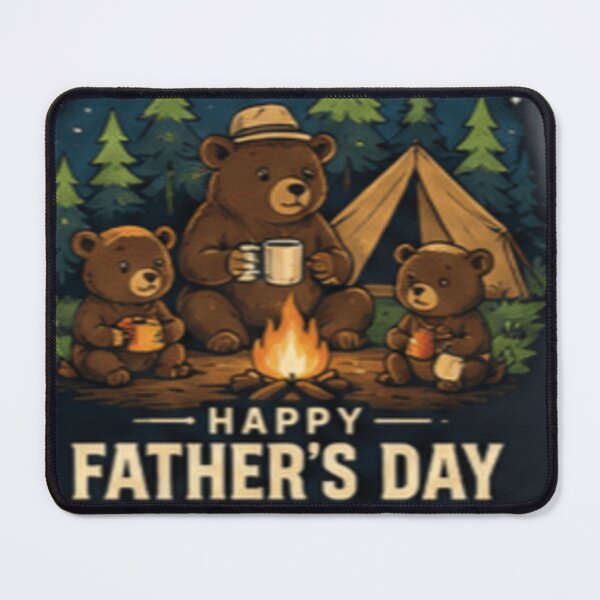 Item preview, Happy Father's Day Best Camping Buddy - Cute Bears Art designed and sold by GUINewAlex.
