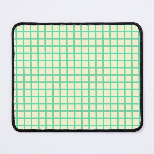 Item preview, Lİght goldenrod & medium aquamarine grid designed and sold by Mint + Midnight.