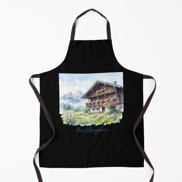 Item preview, Berchtesgaden Bavarian Chalet Watercolor Spring Alps Landscape designed and sold by Digital Dreams Arts.