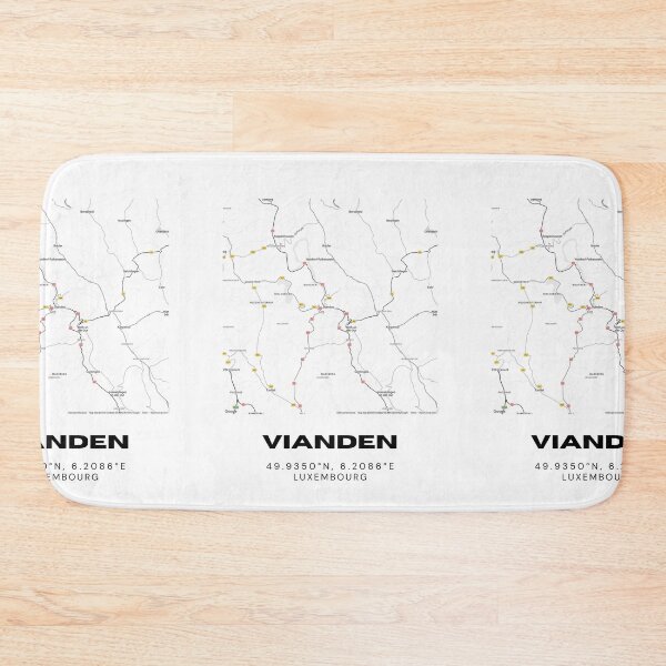 Item preview, Vianden Luxembourg Minimalist City Map Art Print designed and sold by RM-Journey.