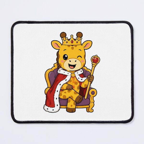Item preview, Cute Giraffe King Cartoon – Royal Animal Character designed and sold by Krincydigitalart.
