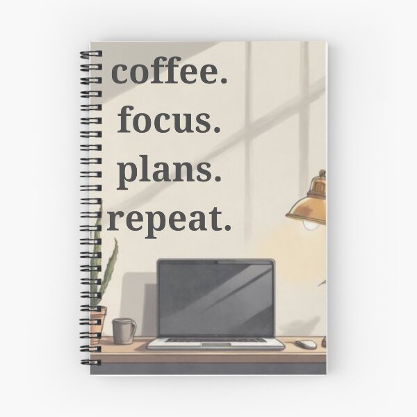 Item preview, Coffee Focus Plans Repeat Cozy Workspace designed and sold by Everjoy Studios.