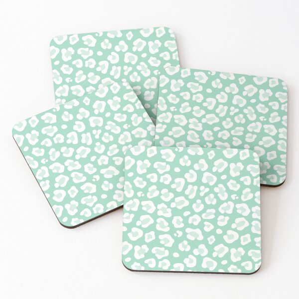 Item preview, Mint and White leopard print designed and sold by pattern-archive.