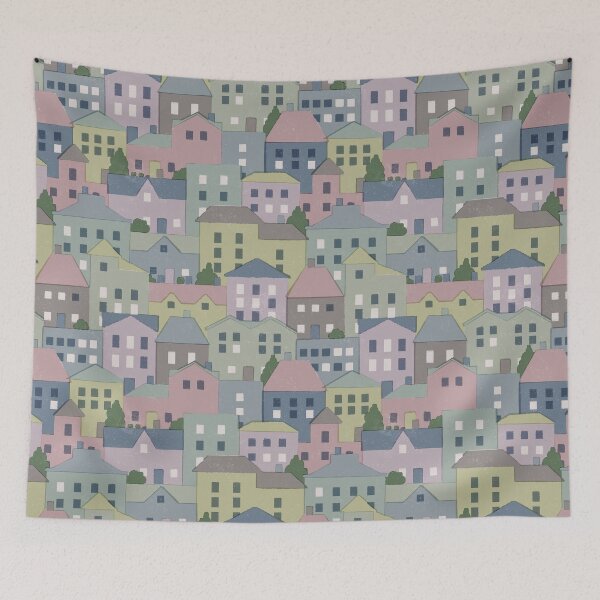 Item preview, Colourful Village 8 designed and sold by knitetgantt.