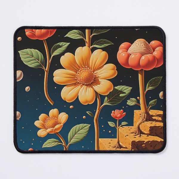 Item preview, A surreal flower garden rises on stepped pedestals. designed and sold by Mianku | Für das Leben.