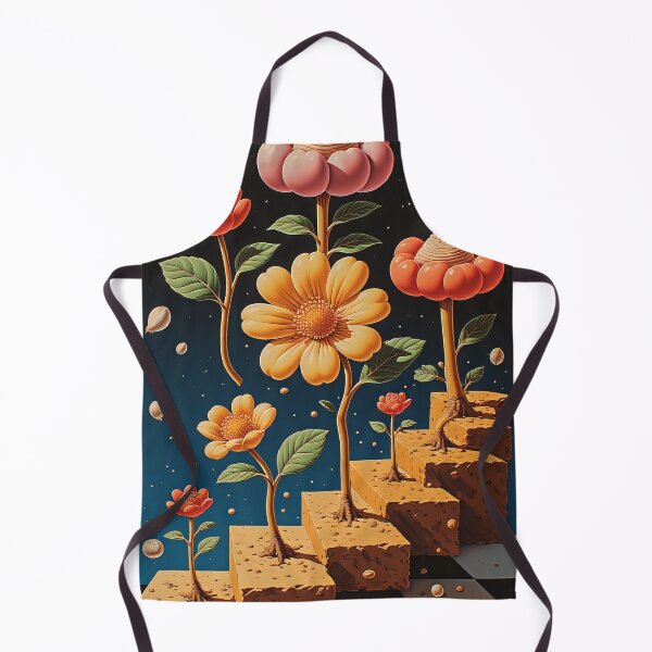 Item preview, A surreal flower garden rises on stepped pedestals. designed and sold by Mianku | Für das Leben.