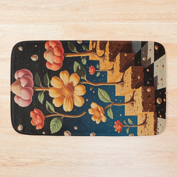 Item preview, A surreal flower garden rises on stepped pedestals. designed and sold by Mianku | Für das Leben.
