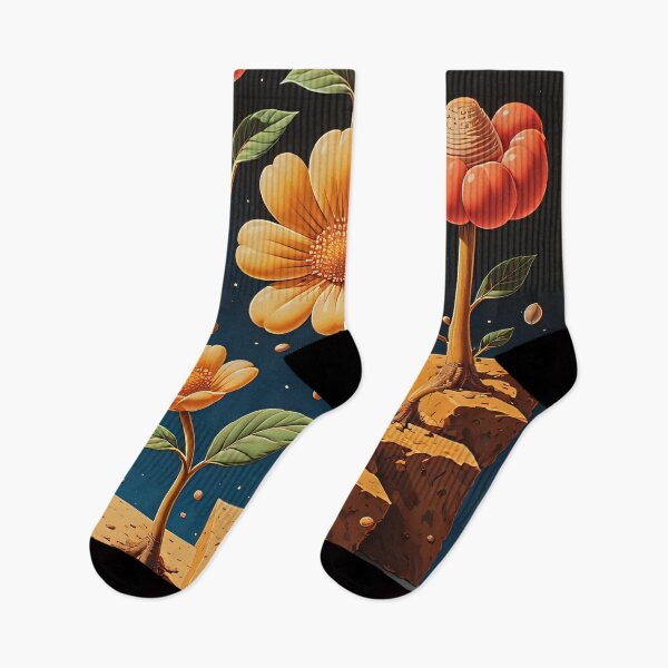 Item preview, A surreal flower garden rises on stepped pedestals. designed and sold by Mianku | Für das Leben.