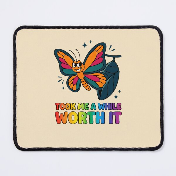 Item preview, Took Me A While Worth It Butterfly Pride Graphic — LGBT Coming Out Journey Humor designed and sold by SkTee2k.