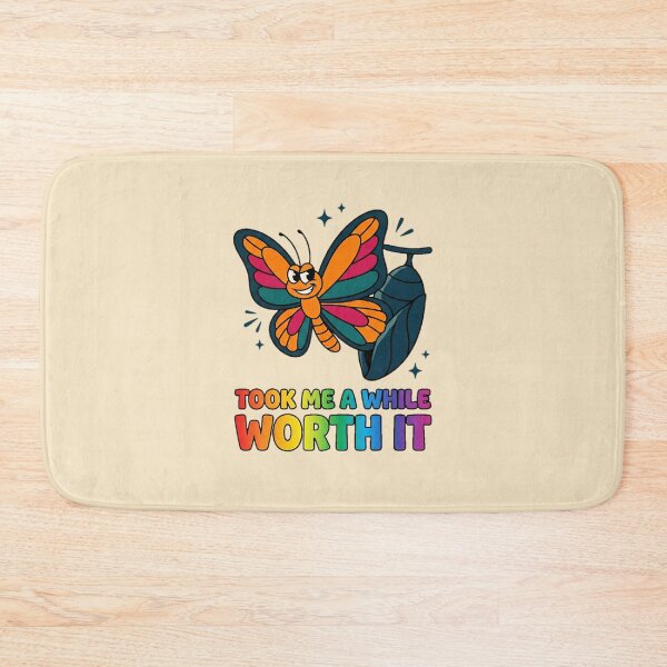 Item preview, Took Me A While Worth It Butterfly Pride Graphic — LGBT Coming Out Journey Humor  designed and sold by SkTee2k.