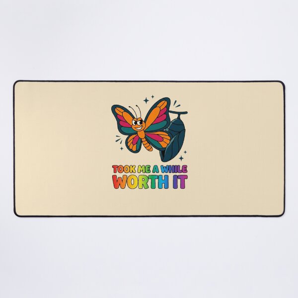 Item preview, Took Me A While Worth It Butterfly Pride Graphic — LGBT Coming Out Journey Humor designed and sold by SkTee2k.