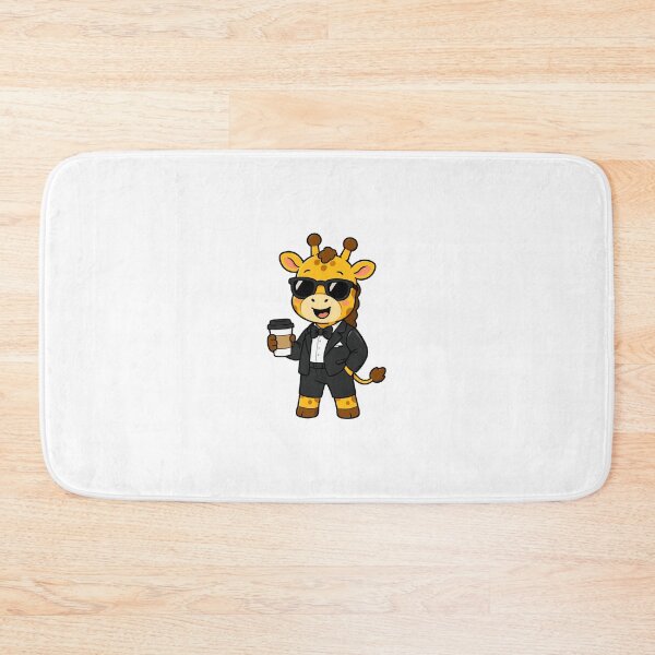 Item preview, Cool Business Giraffe Cartoon – Coffee Lover Animal Character designed and sold by Krincydigitalart.