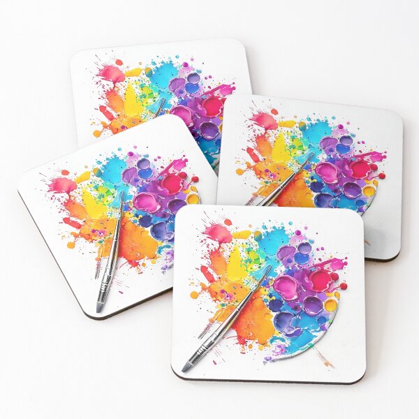 Item preview, Paint Splash: Colorful Palette with Paint Blobs Wa designed and sold by Mercella-Inc.