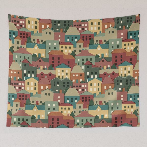 Item preview, Colourful Village 10 designed and sold by knitetgantt.