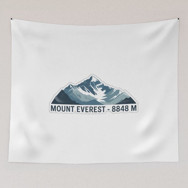 Item preview, Mount Everest 8848 m – Minimalist Mountain Peak Illustration designed and sold by Gabe1983.