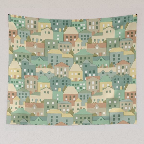 Item preview, Colourful Village 11 designed and sold by knitetgantt.