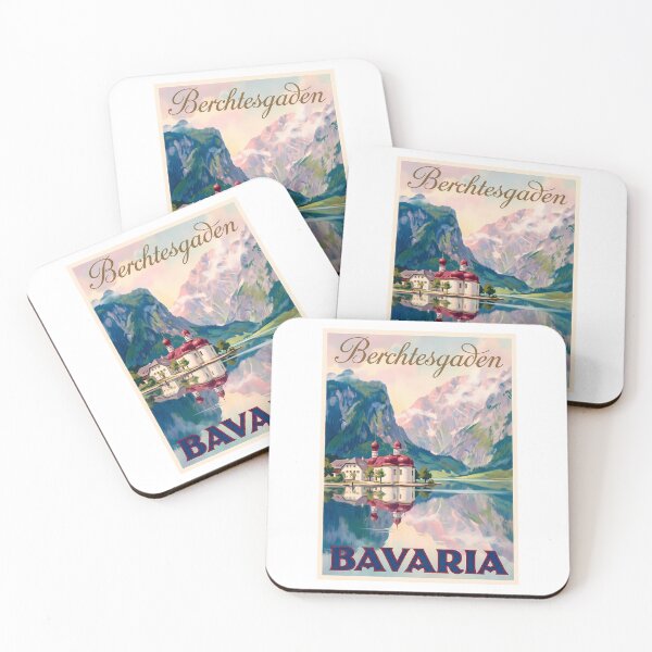 Item preview, Vintage Berchtesgaden Travel Poster St. Bartholomä Königssee designed and sold by Digital Dreams Arts.