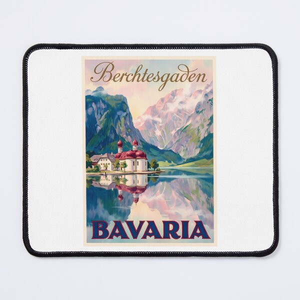 Item preview, Vintage Berchtesgaden Travel Poster St. Bartholomä Königssee designed and sold by Digital Dreams Arts.
