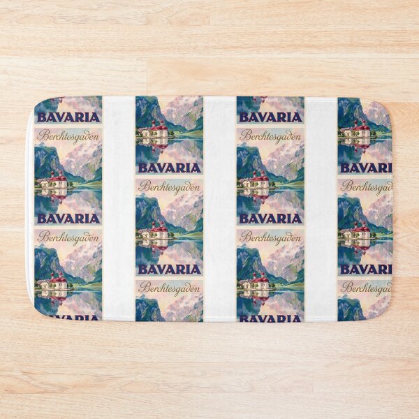 Item preview, Vintage Berchtesgaden Travel Poster St. Bartholomä Königssee designed and sold by Digital Dreams Arts.