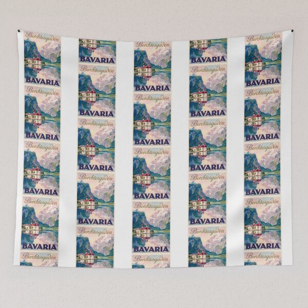 Item preview, Vintage Berchtesgaden Travel Poster St. Bartholomä Königssee designed and sold by Digital Dreams Arts.