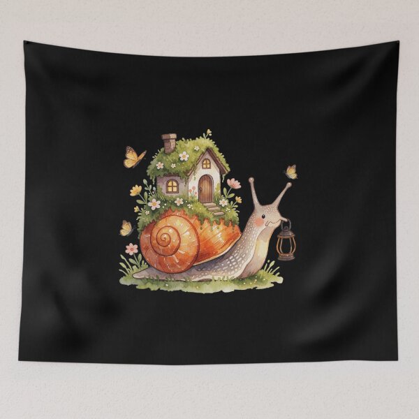 Item preview, Woodland Snail House Sticker | Cozy Cottagecore Fantasy Creature designed and sold by AillustriaAK.