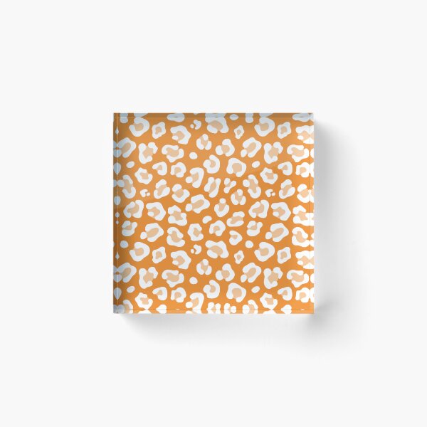 Item preview, Orange and White leopard print designed and sold by pattern-archive.