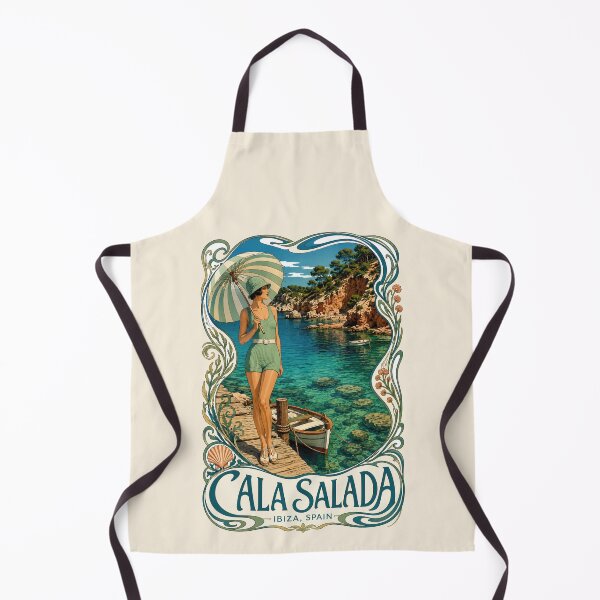Item preview, Cala Salada, Ibiza, Spain [Ink and Gouache Illustration] designed and sold by elektronen.