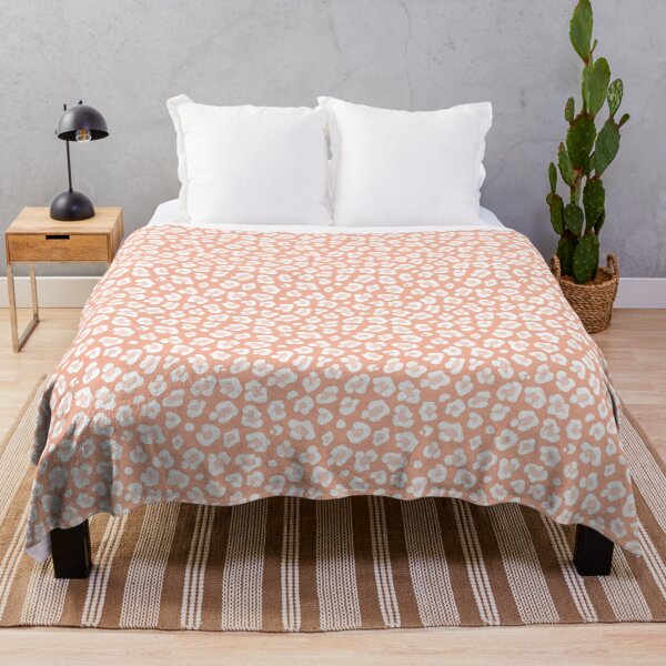 Item preview, Peach and White leopard print designed and sold by pattern-archive.