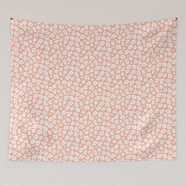 Item preview, Peach and White leopard print designed and sold by pattern-archive.
