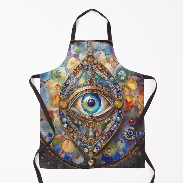 Item preview, Colorful Third Eye on Stained Glass and Bronze designed and sold by Lee Hiller Designs.