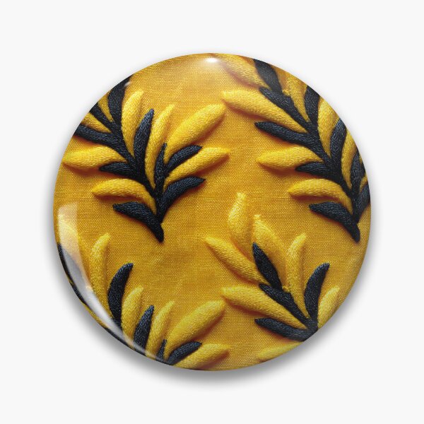 Item preview, Delicate Marigold Branch And Black Stem Embroidery Pattern designed and sold by igraphixart.