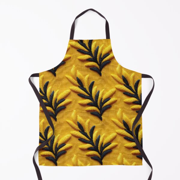 Item preview, Delicate Marigold Branch And Black Stem Embroidery Pattern designed and sold by igraphixart.
