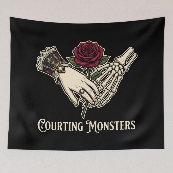 Item preview, Courting Monsters Rose Dark Romance Skeleton Hand designed and sold by SplashTastic.