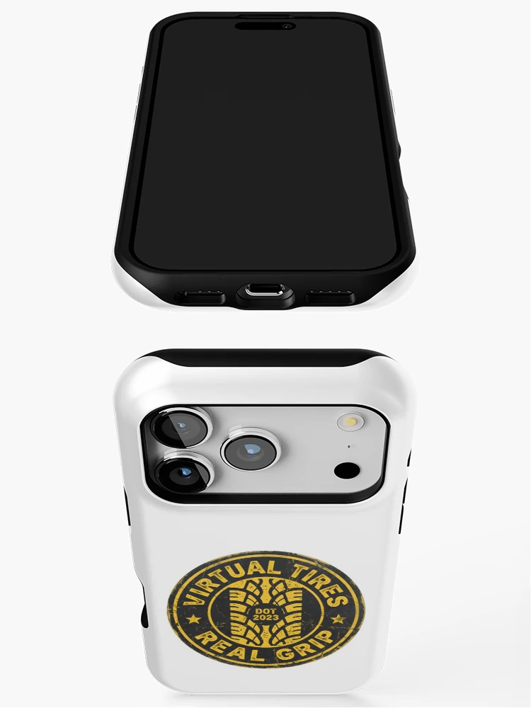 Thumbnail 3 of 4, iPhone Case, Virtual Tire Code 2023 - Sim Racing Humor designed and sold by GarageGraphics.