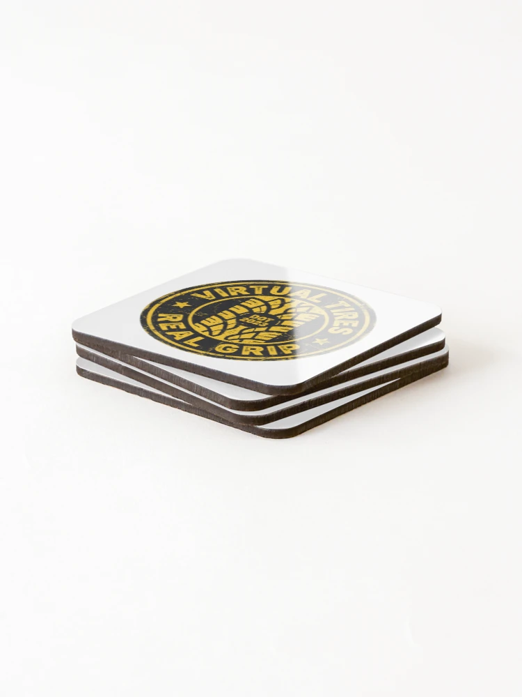 Thumbnail 4 of 5, Coasters (Set of 4), Virtual Tire Code 2023 - Sim Racing Humor designed and sold by GarageGraphics.