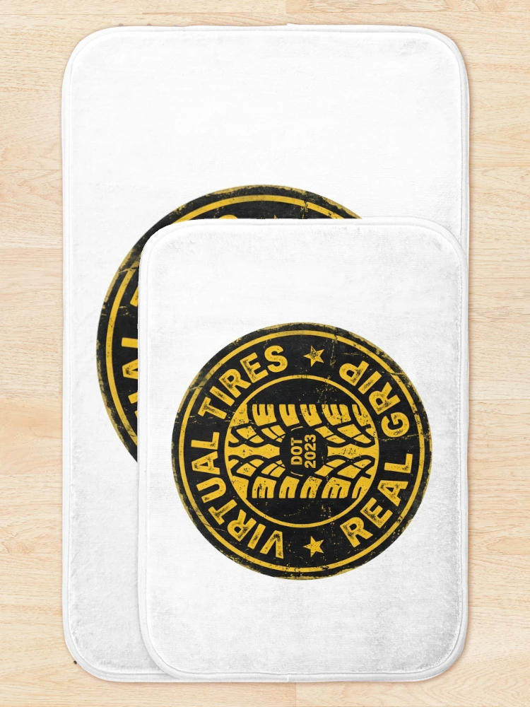 Thumbnail 5 of 6, Bath Mat, Virtual Tire Code 2023 - Sim Racing Humor designed and sold by GarageGraphics.