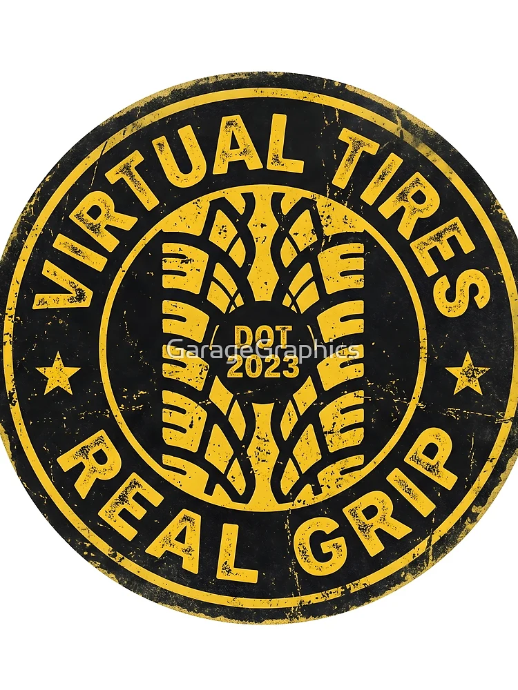 Thumbnail 3 of 3, Scarf, Virtual Tire Code 2023 - Sim Racing Humor designed and sold by GarageGraphics.