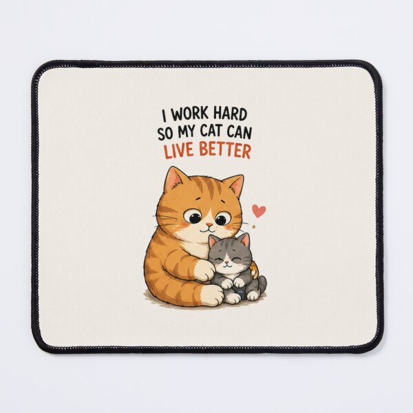 Item preview, Copy of Funny can live betterOrange Cat Quote – I work hard so my cat designed and sold by Siti Hoiriyah.