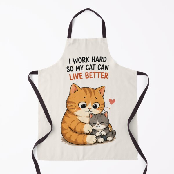 Item preview, Copy of Funny can live betterOrange Cat Quote – I work hard so my cat designed and sold by Siti Hoiriyah.