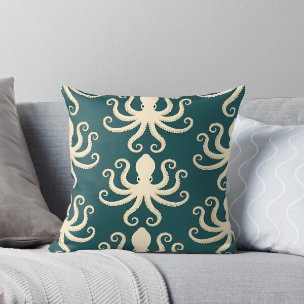 Item preview, Symmetrical Octopus Illustration in Art Deco Style designed and sold by Colorlessandco.