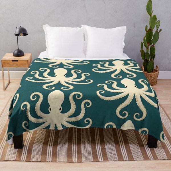 Item preview, Symmetrical Octopus Illustration in Art Deco Style designed and sold by Colorlessandco.