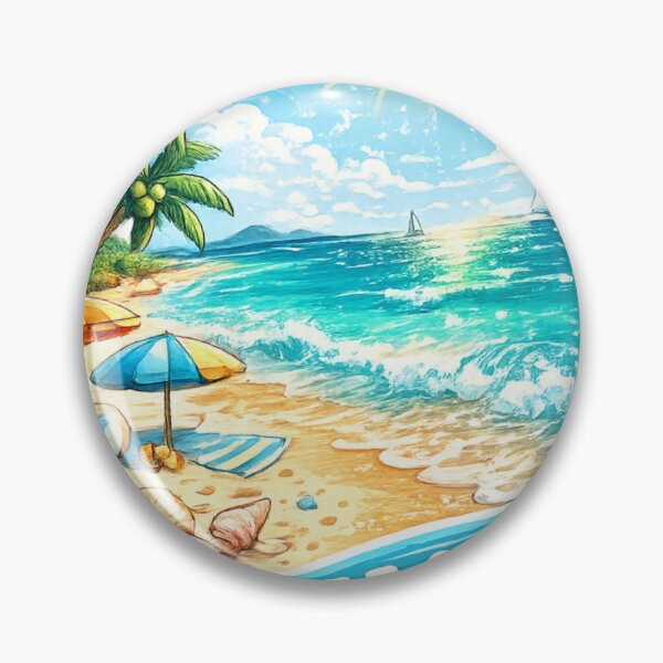 Item preview, Summer Vibes Tropical Beach Paradise Sticker designed and sold by Zaydroid.
