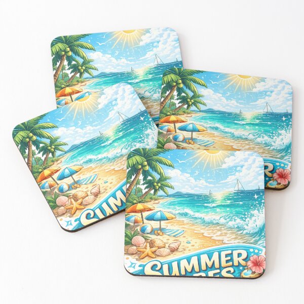 Item preview, Summer Vibes Tropical Beach Paradise Sticker designed and sold by Zaydroid.