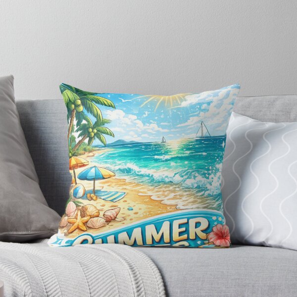 Item preview, Summer Vibes Tropical Beach Paradise Sticker designed and sold by Zaydroid.