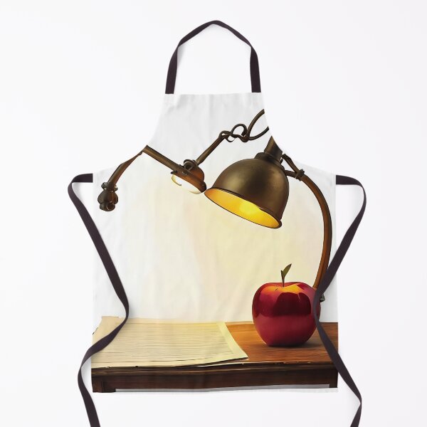 Item preview, Desk Lamp: Vintage Brass Lamp with Apple and Paper designed and sold by Mercella-Inc.