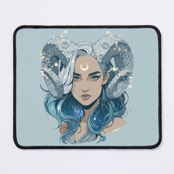 Item preview, Aries Moon Goddess Portrait designed and sold by MythicMood.