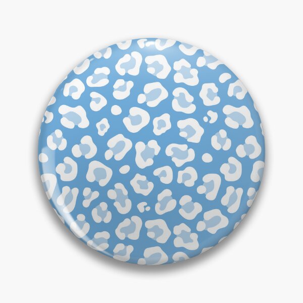 Item preview, Sky Blue and White leopard print designed and sold by pattern-archive.