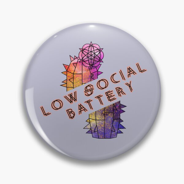 Item preview, Low Social Battery Funny Introvert Cactus designed and sold by GraphicComet.
