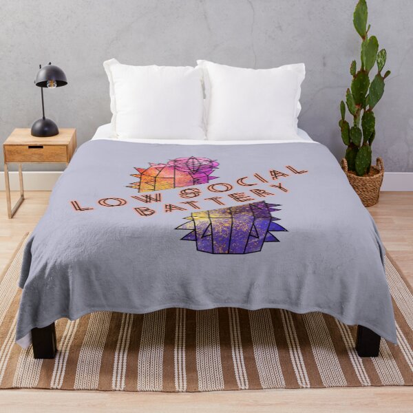 Item preview, Low Social Battery Funny Introvert Cactus designed and sold by GraphicComet.